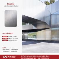 Elevate Arquitetura Exterior Lata de aço inoxidável escovado Revestimento de parede BIS