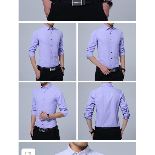 GALLERY White Long Sleeve Business Unisex Camisas Oversize Formal Shirts For Men's Polo Shirt clothes