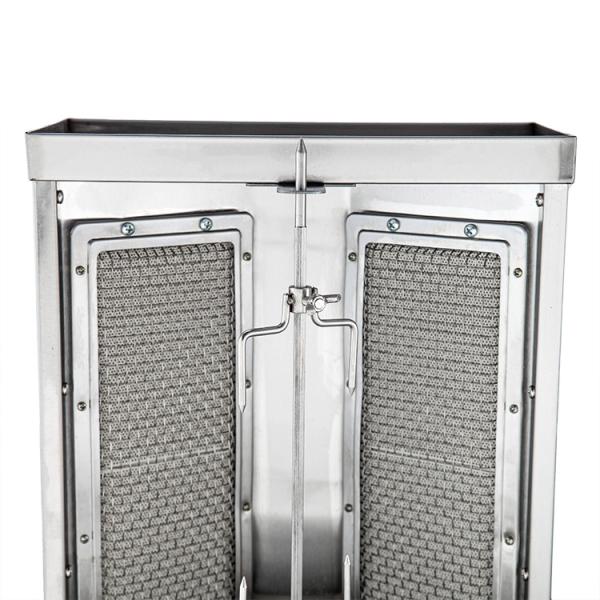 2 queimadores de gás comercial usado rotativo Mini Shawarma Doner Kebab Grill Machine para GLP / GNL