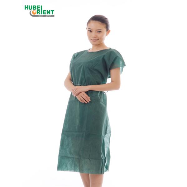 Breathable No Sleeve Disposable Nonwoven Patient Gown For Medical Use