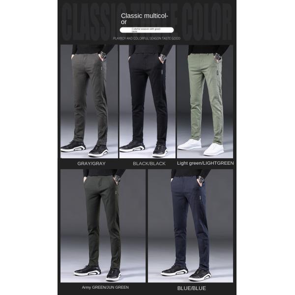 None Printing Methods Men's Casual Pants Elastic Cotton Suit Pants for Men's Clothing