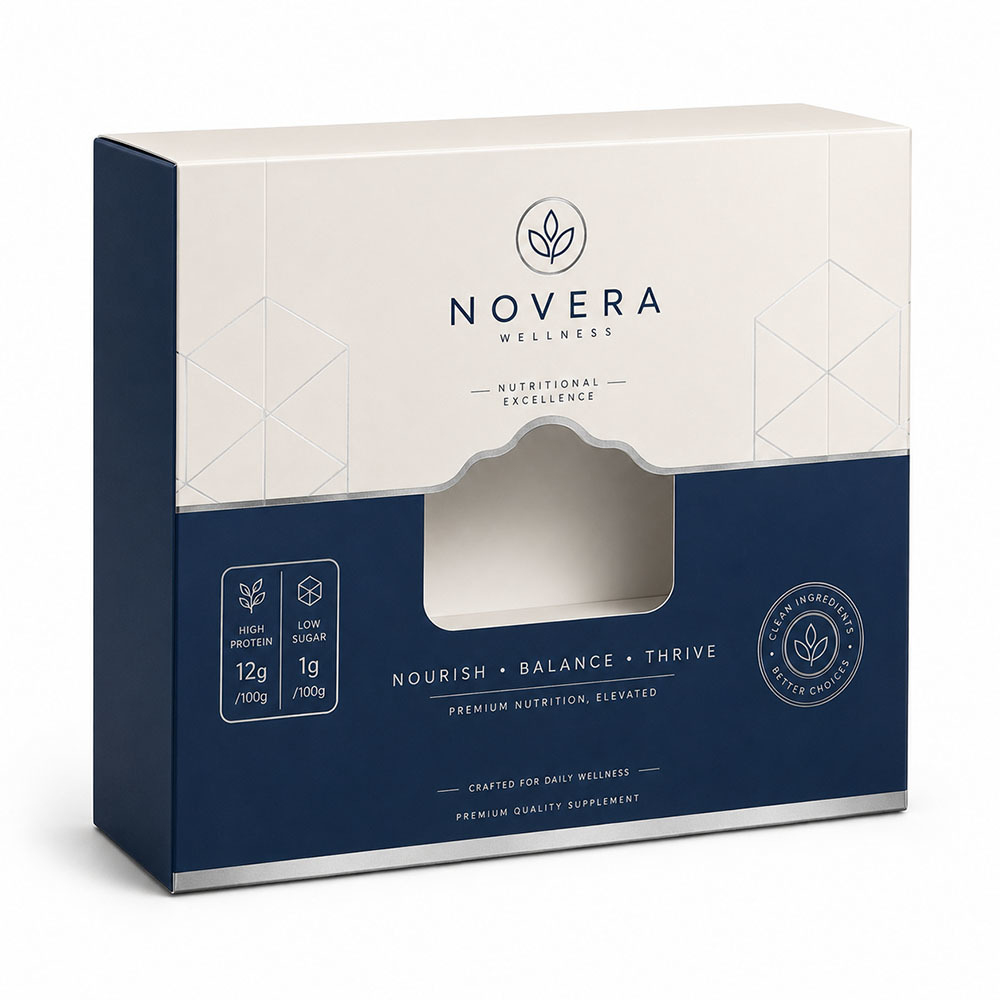 Silver Foil Folding Carton Box Transparent Window Display Food Packaging
