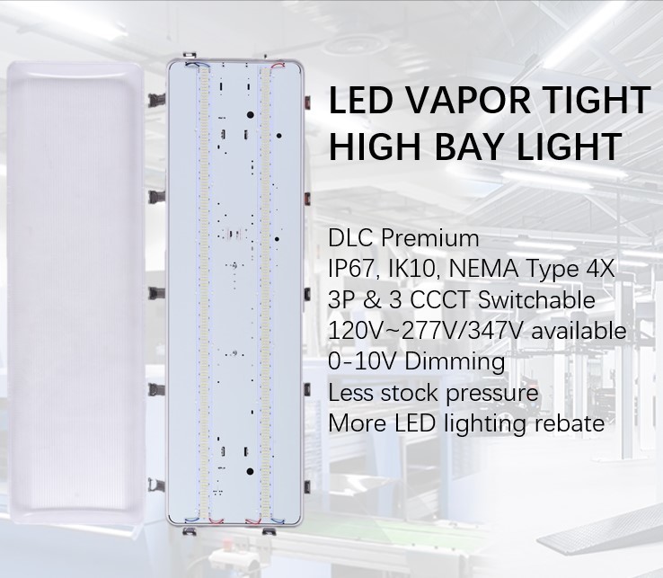 High Lumen Working Light for Warehouse Car Washing Working Time hours 50000 CRI Ra 80
