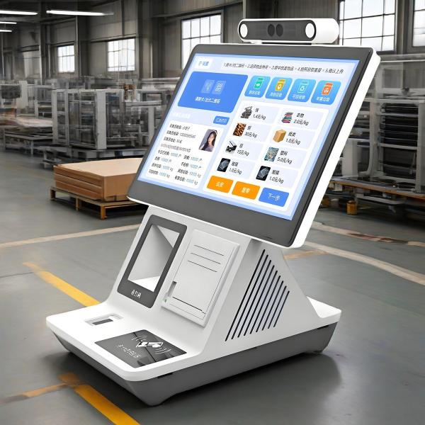 Customized Support 15.6inch Smart Ground Scale Platform with IoT LCD Display Touch Screen and Thermal Printing Receipt Label