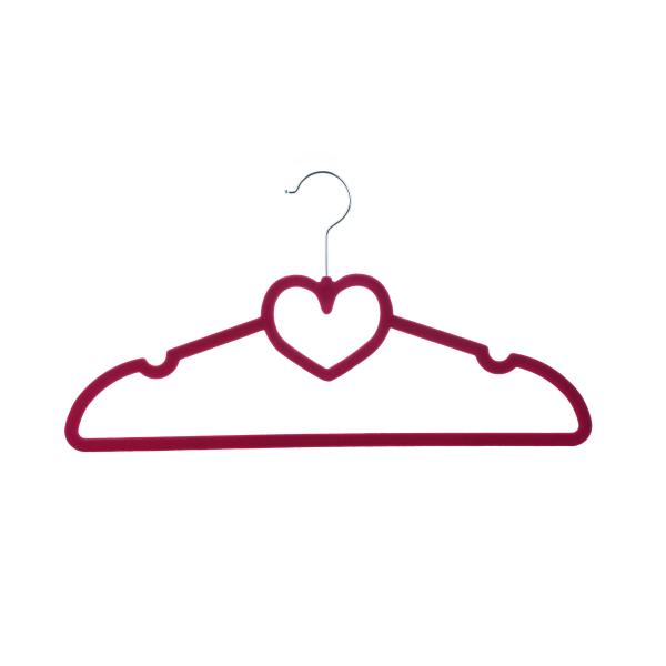 Lovely Heart Shaped ABS Nylon Kids Non Slip Hangers