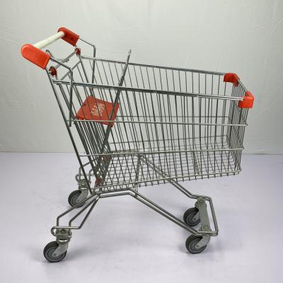 Carro de compras na mercearia regular 125L do supermercado do estilo do russo com rodas do plutônio