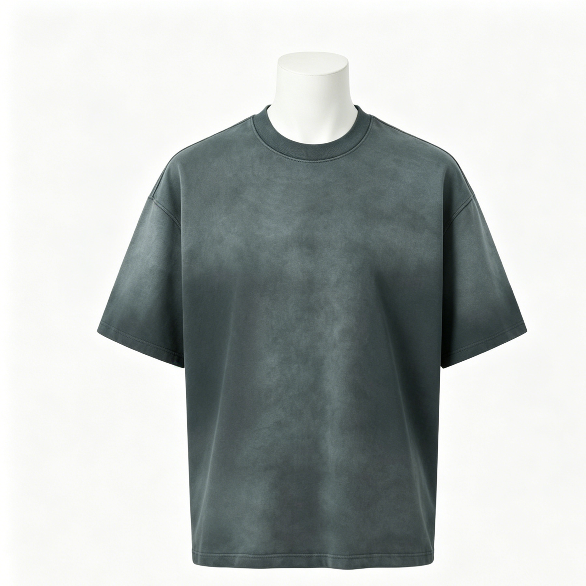 Cotton Men's Custom Polo Shirts Gradient Washed Oversized Polo Shirt 270GSM