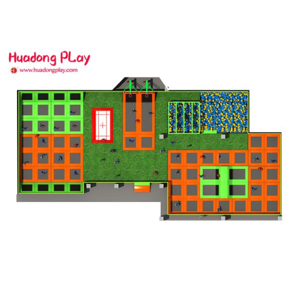 Large Size Trampoline Park Equipment , Professional Trampoline Equipment PVC Material