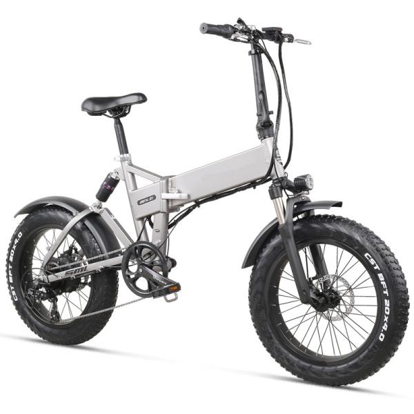 High Torque Folding Electric Fat Tire Bike 500W With 20 Inch LCD Display