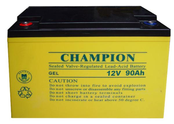 China Champion Battery  12V90AH NP90-12-G Sealed Lead Acid GEL Battery, Solar Battery, Deep Cycle Battery