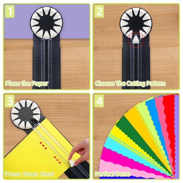Manual 12 em 1 Mini Trimmer de papel seguro ABS ferramenta de mão multifuncional DIY para crianças