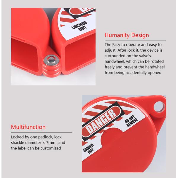 Industrial Valve Lockout Covers , Humanity Design Gate Valve Safety Lock