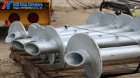 DIP chaud galvanisation préfabriqué en acier pile-moulé support avec vis hélicoïdale boulon d'ancrage