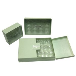 Caja de cartón magnética hecha a mano negra personalizada de las cajas de regalo