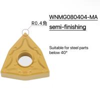 Wnmg080404-Ma Peach externo CNC Lathe Blade Peach en forma de cabeza de corte circular exterior Grano de herramienta de giro