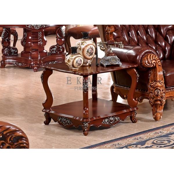 french style wooden carved luxury end side table