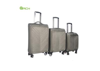 Elegant PU Soft Sided Luggage with Two Spinner Wheels and Internal Trolley System