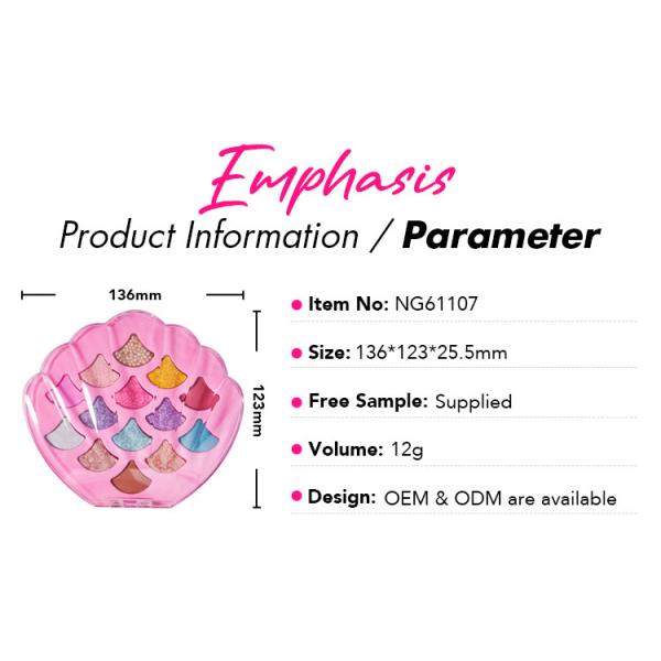Custom Shell Shaped Duochrome Eyeshadow Palette Cute Makeup For Kids