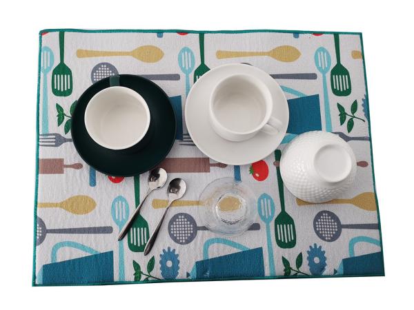 transferência 15x20inch que imprime o prato de Microfiber que seca Mat For Kitchen