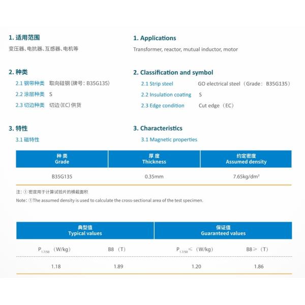 0.35mm 35Q135 Silicon Steel Coil Electrical High Magnetic Induction
