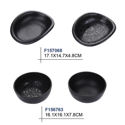 Premium Quality Matte Black Melamine Dinner Bowl BPA Free for Stylish Dining