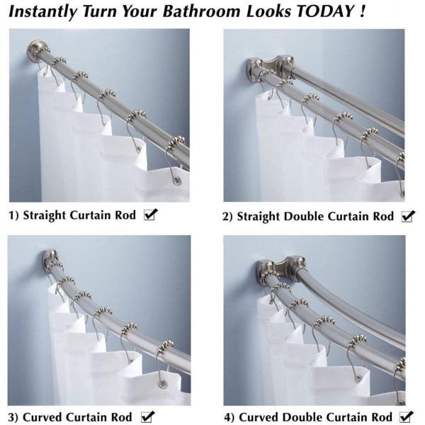 Multicolor Stainless Steel Shower Curtain Rings For Bathroom