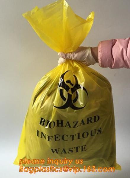 Biohazard Treatment Bags, Sterilized Bags, Disposal Bags, Waste Sacks, Hazardous Waste Bag With Ties