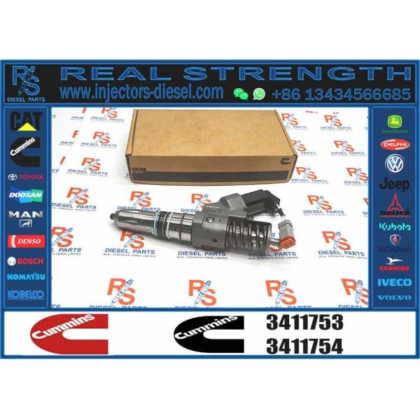 Inyector nuevo original de riel común OE 3411753, conjunto para excavadora, coche de combustible dual, repuesto y reparación compatible con 3095043