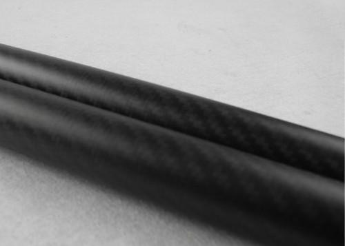 Plein tube 25mmx23mmx1000mm, fibre de fibre de carbone de 100% de carbone de presse à compression