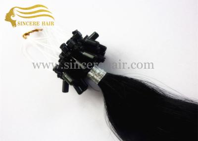 22 Micro Ring Hair Extensions for sale - 55 CM 1.0 Gram Black Straight Pre Bonded Micro Ring Hair Extensions For Sale