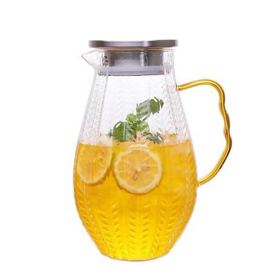 Da micro-ondas de vidro do jarro da água da cozinha 1.5L material alto seguro do Borosilicate