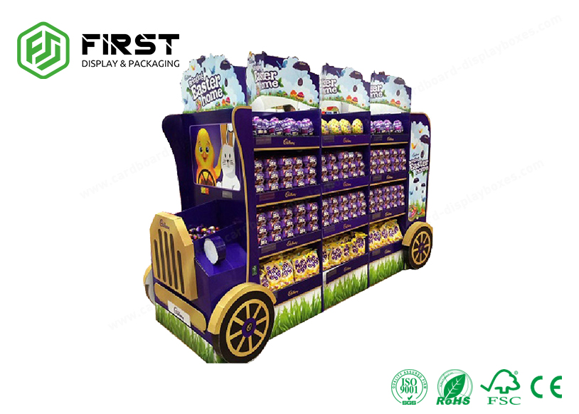 Recyclable подгонянная рекламы ПОПА OEM цвета выставочная витрина пола творческой рифленая