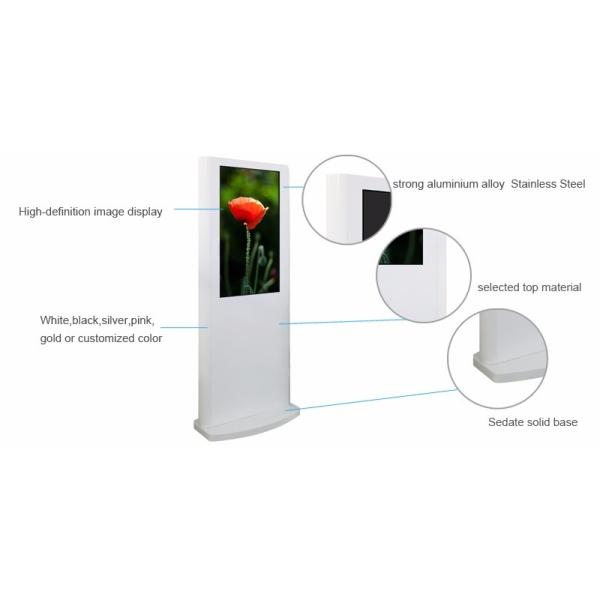 Led Backlight Interactive Touch Screen Kiosk 4K Resolution 3840 * 2160 Aluminum Frame