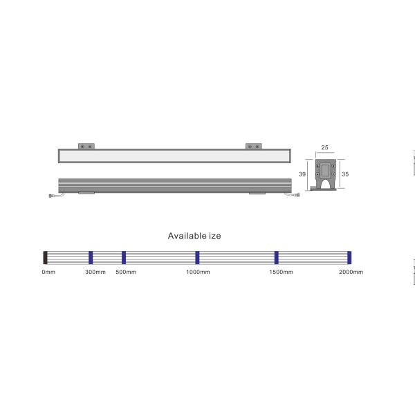 ISO9001 1000lm Cri85 Flexible Linear LED Lighting