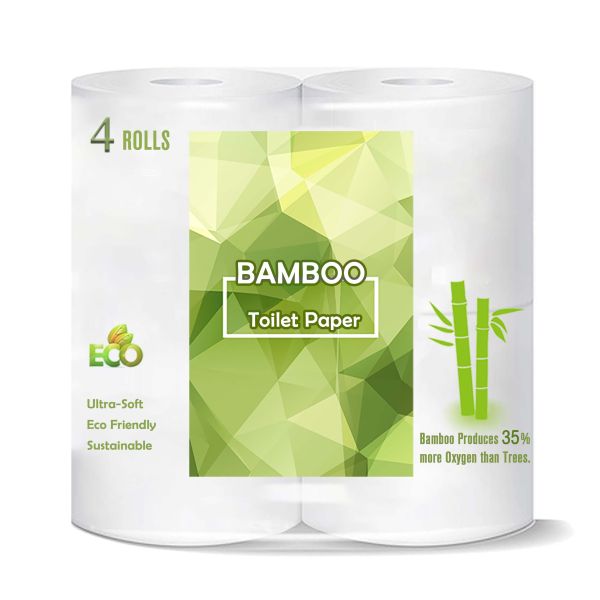 Eco Friendly Bamboo Toilet Paper Custom logo 2/3/4 Ply Commercial Toilet Paper Tissue