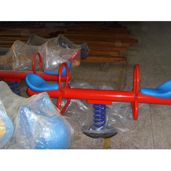 Steel And Plastic Seesaw Playground Equipment / Seesaw Garden Toys KP-F202