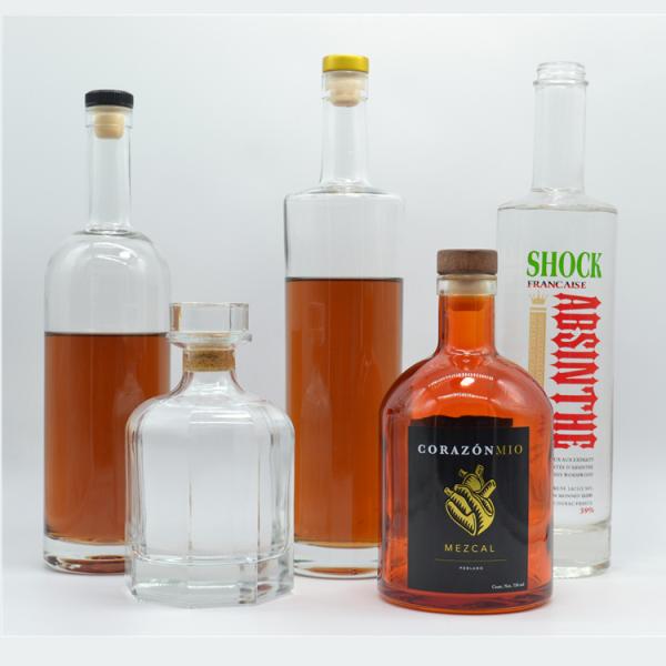 500ml 700ml 750ml Bulk Empty Whisky Rum Brandy Drink Glass Liquor Bottles for Wine