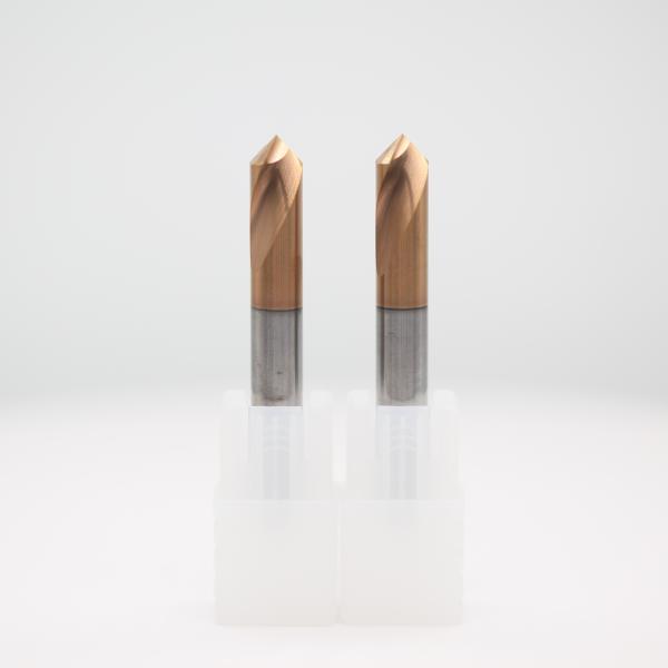 HRC55 Spotting Drill Bit 2 Flutes NC Spoting Drill Carbide Spot Drill 120mm TiSiN Coated