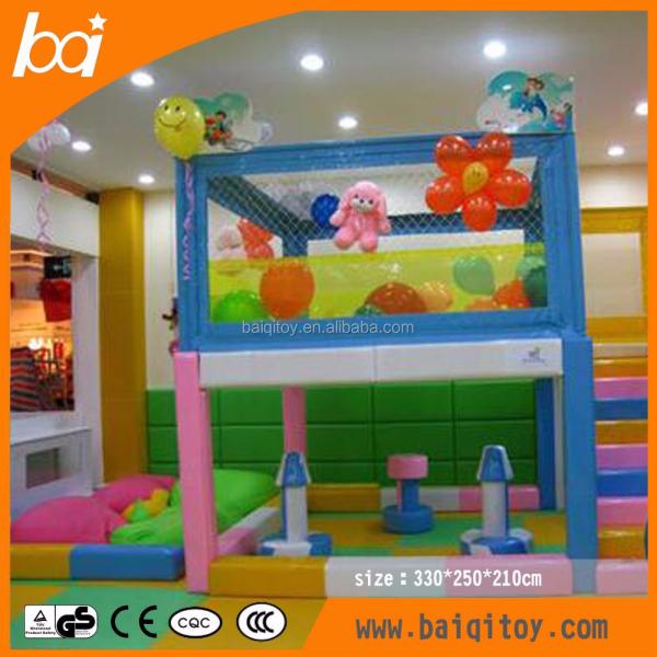 Baiqi Space Spinner Kids Electronic Soft Play Child Indoor Play Structure with Slide