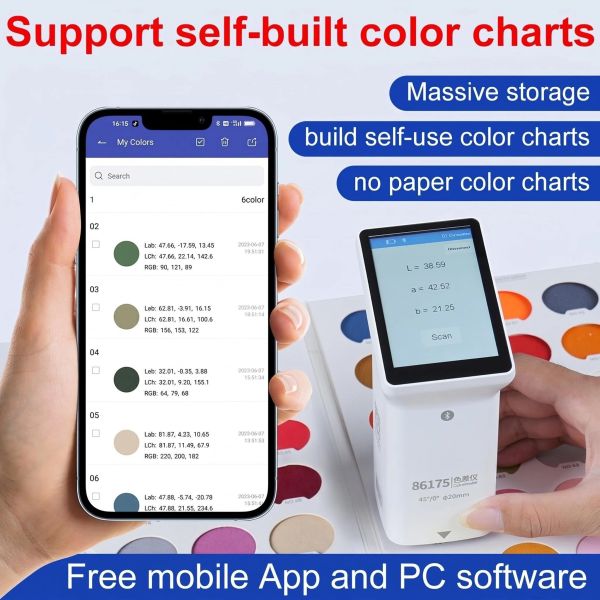 86175 Digital Color Difference Meter Hunter Lab Colorimeter 20mm 45/0 Textile Aperture