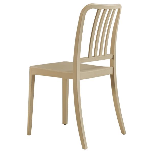 Stackable PP Resin Plastic Cafeteria Chair Indoor Outdoor Use