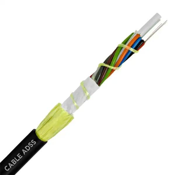 Outdoor Aerial ADSS Optical Fiber Cable 1Km Black G655 G652D G657A1 G657A2