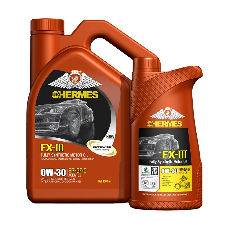 FX-III API SP 0W-30 Ester Full Synthetic Gasoline Engine Oil 4L for Modern Vehicles