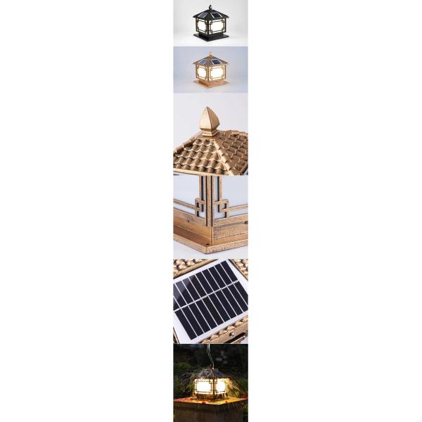 50000 Hours Working Lifetime Aluminum Solar Post Light for Outdoor Main Gate Pillar