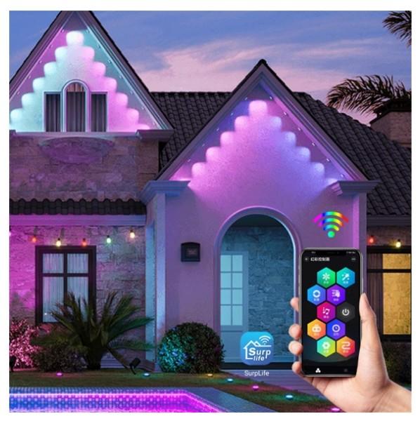 IP67 DC24V à prova d'água 1.5W LED Eave Lights para decoração exterior com iluminação RGBW colorida