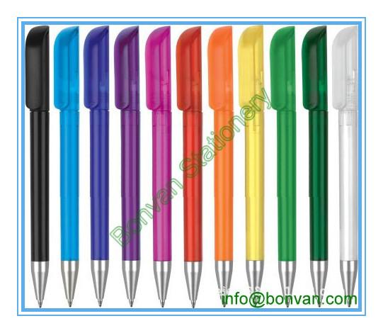 twist plastic gift hotel pen, logo branded twist action pen