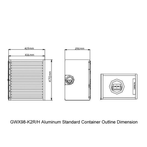 Алюминиевая стандартная вагонетка еды самолета, тележка еды воздушных судн