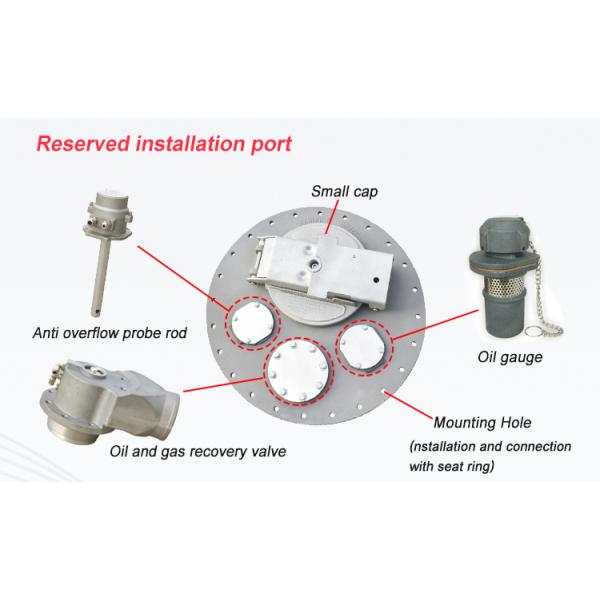 Capa de alcantarillado de camión de tanque de combustible gris con 24 agujeros y bomba
