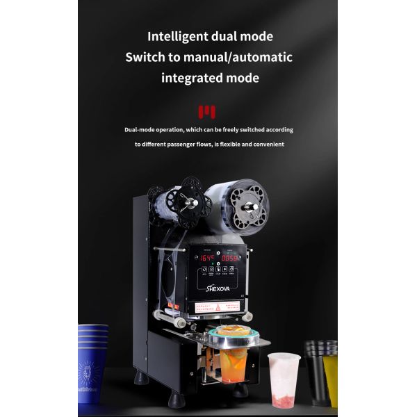 Automatic 3S Seal Milk Tea Plastic Cup Sealing Machine High Efficiency