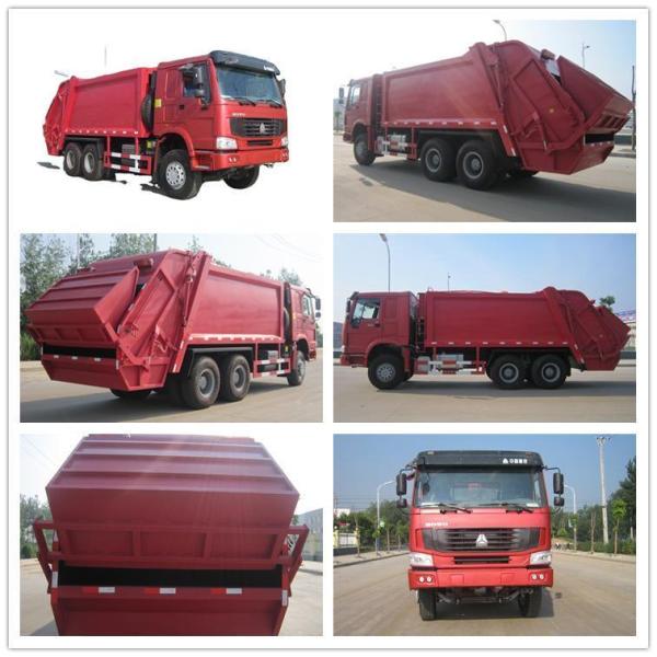 4. Sinotruk HOWO 6X4 336HP 20tons Compactor Garbage Truck with Max. Drive Speed Km/H 90